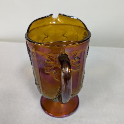 Vintage Harvest & Grape Amber Pitcher