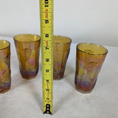 Vintage Indiana Harvest & Grapes Drinking Glasses