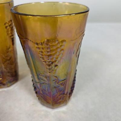 Vintage Indiana Harvest & Grapes Drinking Glasses