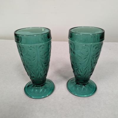 Tiara Green Glassware