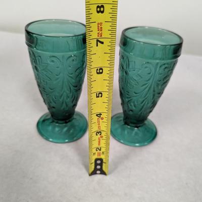 Tiara Green Glassware