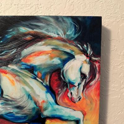 'THE STALLION PRANCE" & "MIDNIGHT SPIRIT VI" CANVAS WALL ART BY MARCIA BALDWIN