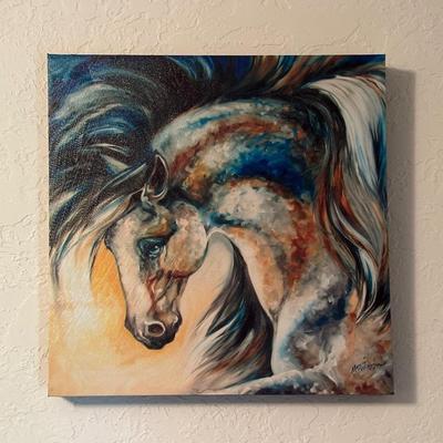 'THE STALLION PRANCE" & "MIDNIGHT SPIRIT VI" CANVAS WALL ART BY MARCIA BALDWIN