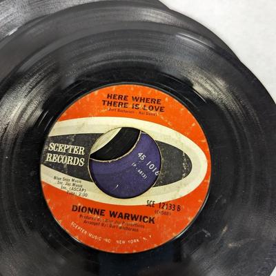 Vintage 45 Records Queen Dionne Warwick Beatles