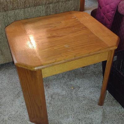 Solid Wood Side Table- Approx 21 3/4" x 20" x 18 3/4" Tall