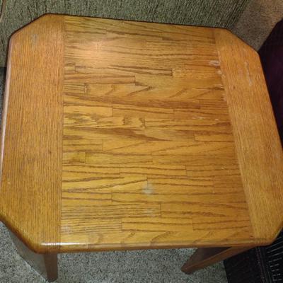 Solid Wood Side Table- Approx 21 3/4" x 20" x 18 3/4" Tall