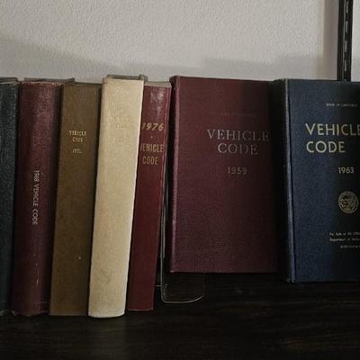 10 Vintage Vehicle Code Books