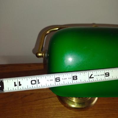 Banker's Desk Lamp- Brass with Glass Shade