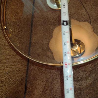 Brass Floor Lamp with Table