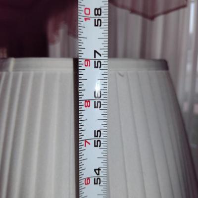 Brass Floor Lamp with Table