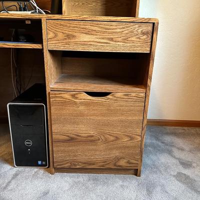 COMPUTER DESK W/HURCH AND ADJUSTABLE DESK CHAIR