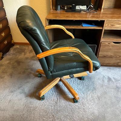 COMPUTER DESK W/HURCH AND ADJUSTABLE DESK CHAIR