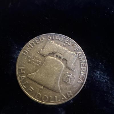 1959 D Benjamin Franklin U S Silver .50c