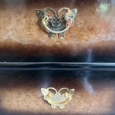 KOREAN TANSU-STYLE CHINOISERIE DRESSER W/BUTTERFLY HARDWARE