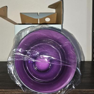 Party Lite Purple Candle Holder