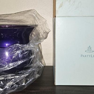 Party Lite Purple Candle Holder