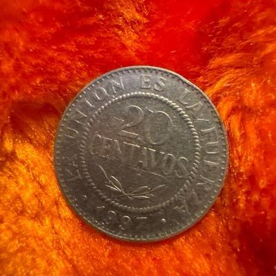 1997 20 centavos Bolivia coin