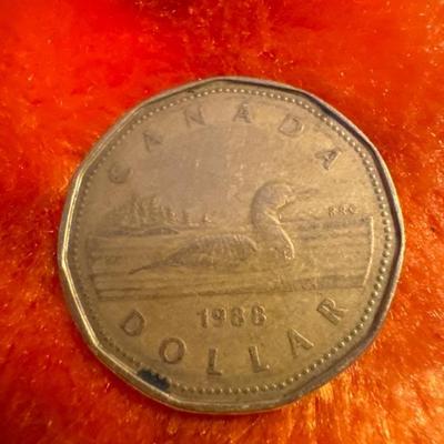 1988 Canadian One Dollar (Loon) Coin