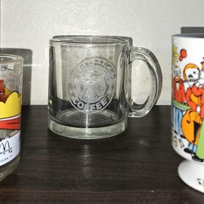 Lot of 9 Novelty Vintage Mugs and one Starbucks Coffee Cup