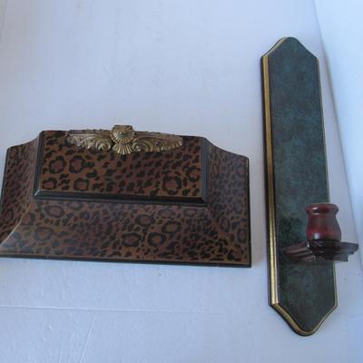 Small Decorative Wall Shelf and Wall Sconce