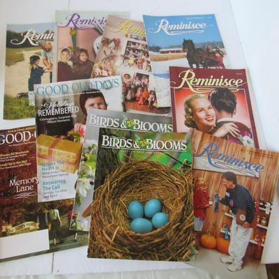 Lot of Magazines: Reminisce, Good Old Days, Birds and Blooms