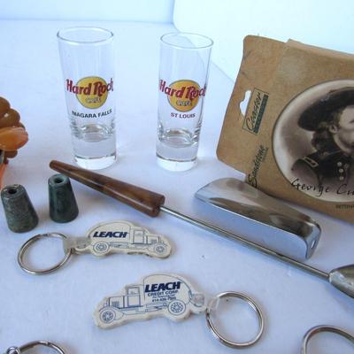 Lot of Smalls: Shot Glasses, Coasters, Key Rings, More