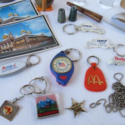 Lot of Smalls: Shot Glasses, Coasters, Key Rings, More