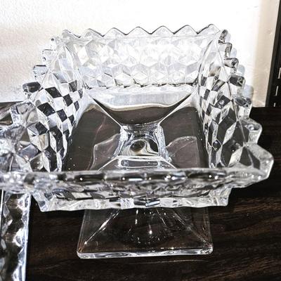 Vintage Fostoria American Wedding Bowl with Pedestal