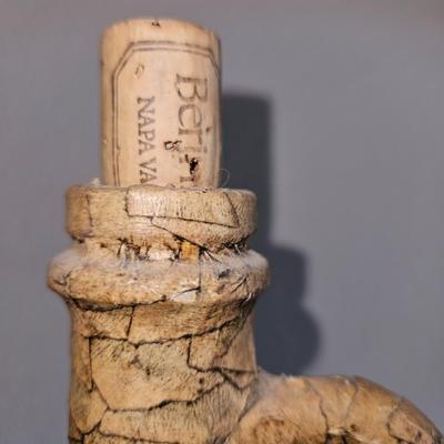 Folk Art Decoupage Amphora Style Decanter
