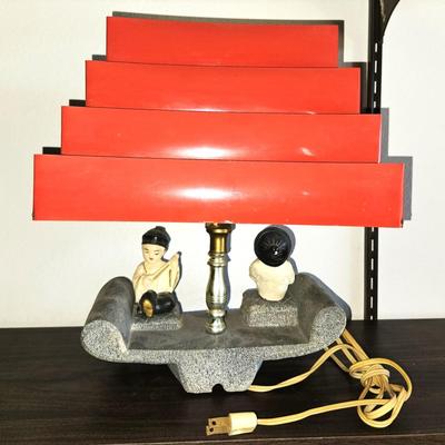 1950s Hollywood Regency Television Asian Lamp