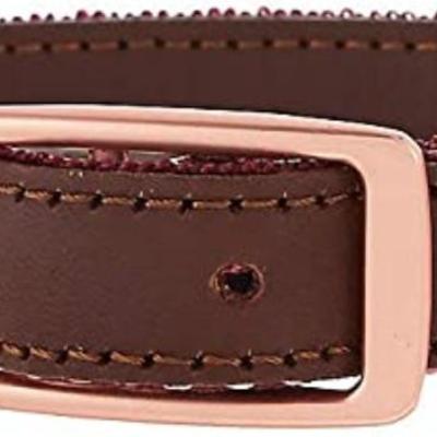 NWT Top Paw Woven Leather Pink Adjustable Dog Collar - MEDIUM