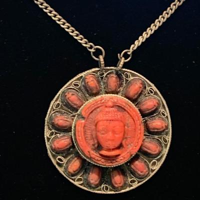 TWO Large Vintage Necklace / Pendants