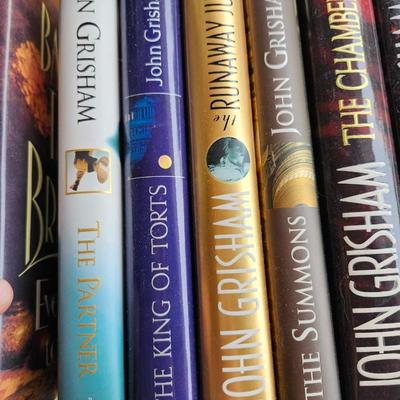 Fiction Hard back book lot including Grisham and Clancy