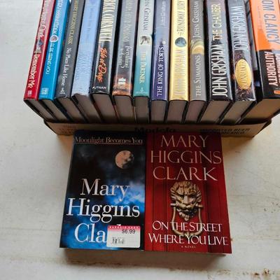 Fiction Hard back book lot including Grisham and Clancy