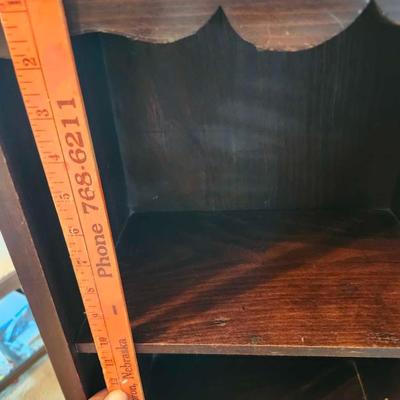 Vintage Hand Carved Ornate Solid Wood Bookcase, Display Case Craftsman