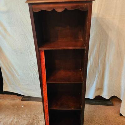Vintage Hand Carved Ornate Solid Wood Bookcase, Display Case Craftsman