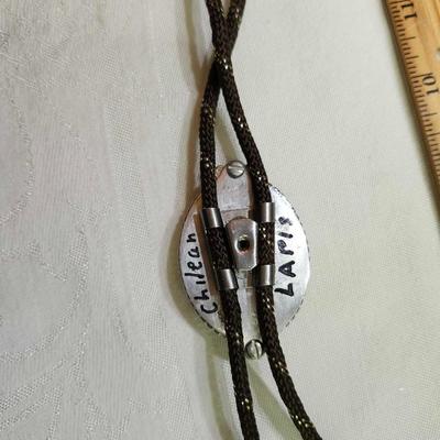Lapis Bolo Tie and Belt Bucket