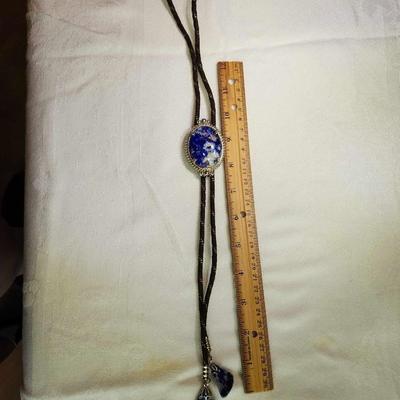 Lapis Bolo Tie and Belt Bucket