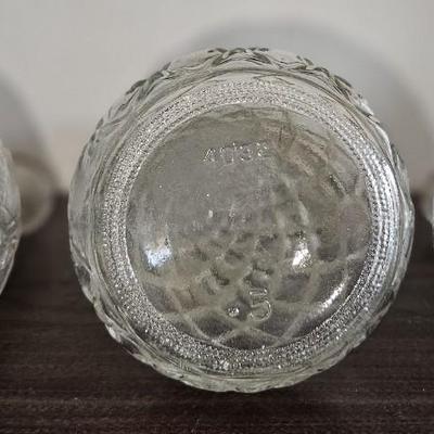 3 Vintage Diamond Cut Bud Vases