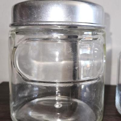 Lot of Six Vintage Jars With Lids