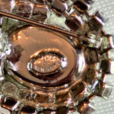 Kramer Brooch - Rhinestone - Unique - Mid Century - Comet - Fireworks - Atomic - Large - Articulated - Signed - Vintage