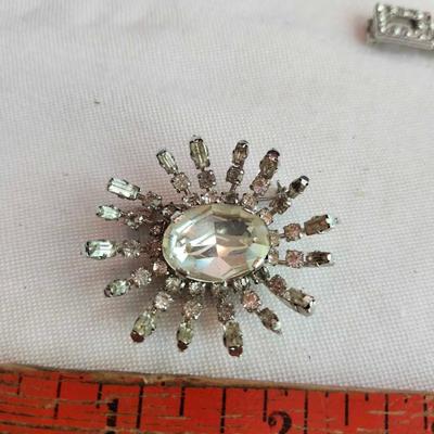 Mixed Rhinestone jewelry lot, some Vintage some with maker’s mark