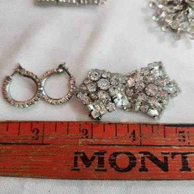 Mixed Rhinestone jewelry lot, some Vintage some with maker’s mark
