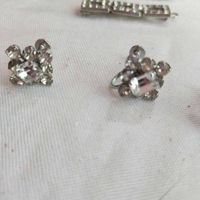 Mixed Rhinestone jewelry lot, some Vintage some with maker’s mark