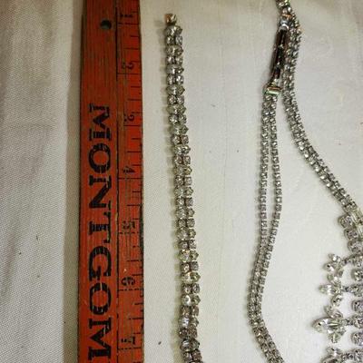 Mixed Rhinestone jewelry lot, some Vintage some with maker’s mark