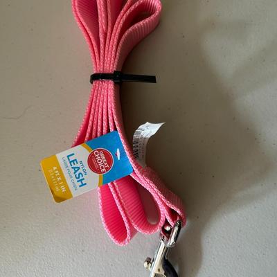 NWT Great Choice PINK 4' Leash with Stainless Steel Hardware
