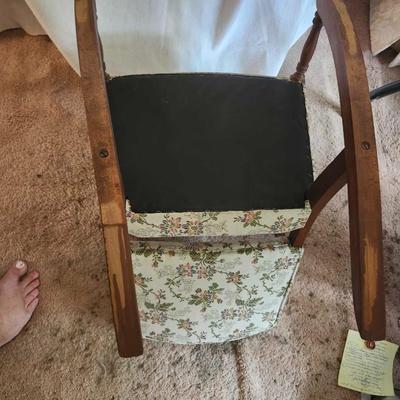 Vintage Children's Upholstered Rocking Chair 22 tall by 16 wide