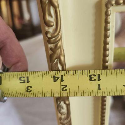 Large Solid Wood Cream and Gold "14x48" Rectangle Framed Wall Mirror
