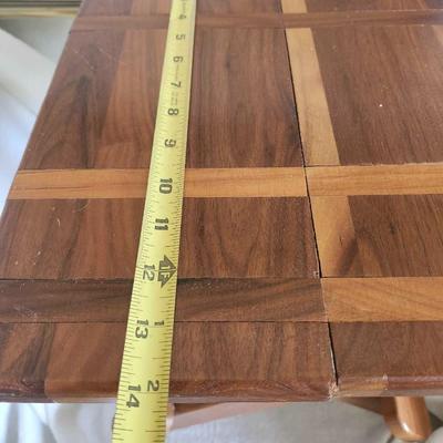 Folding Solid Wood Table Square End-table Side Table Top