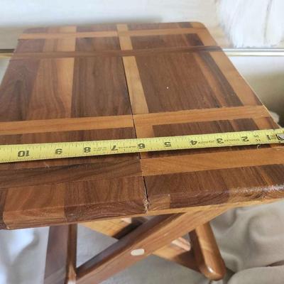 Folding Solid Wood Table Square End-table Side Table Top